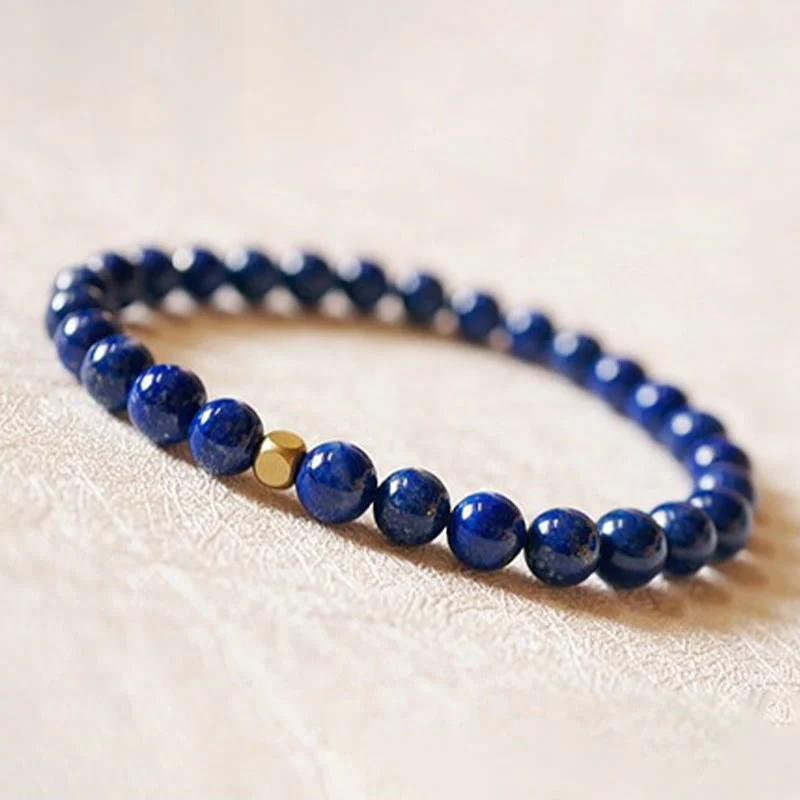 Buddha Stones 4mm Ultra-thin Lazurite Beads Self Care Bracelet