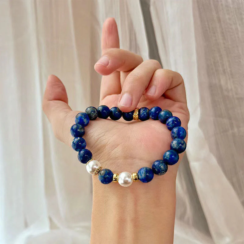 Buddha Stones Lazurite Beads Serenity Balance Bracelet