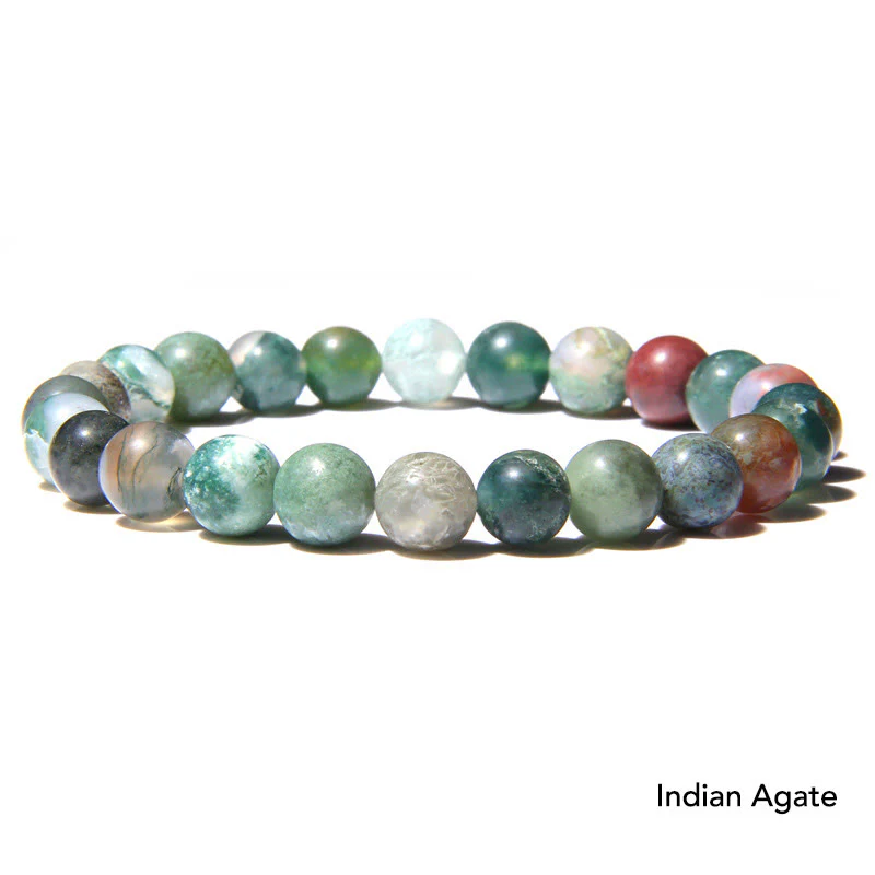 Natural Agate Stone Crystal Balance Beaded Bracelet