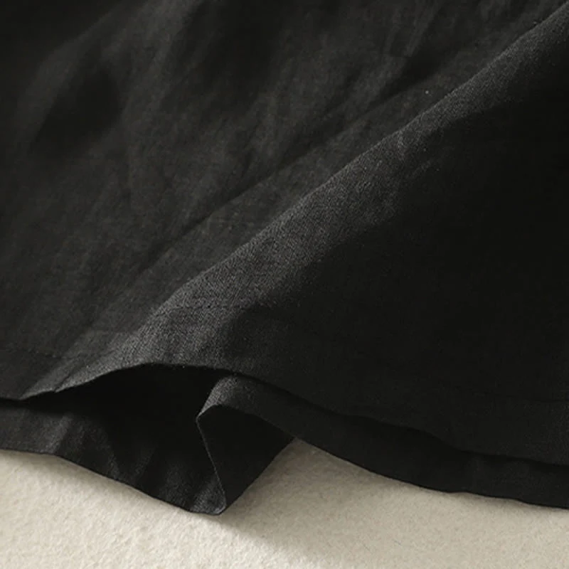 Buddha Stones Casual Embroidery Red Heart Short Sleeve Women's Cotton Linen T-Shirt