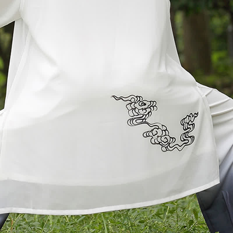 Buddha Stones Auspicious Clouds Gradient Meditation Prayer Spiritual Zen Tai Chi Qigong Practice Women's Clothing Set