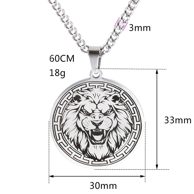 Animal Titanium Steel Chain Necklace Protection Pendant (Extra 30% Off | USE CODE: FS30)