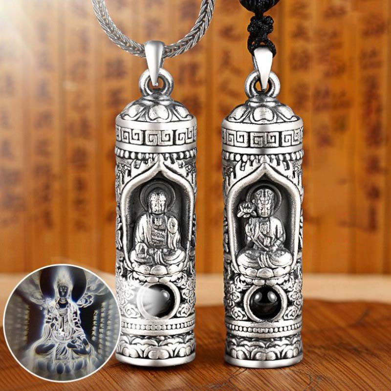 Buddha Stones Chinese Zodiac Natal Buddha Projection Prosperity Necklace Pendant