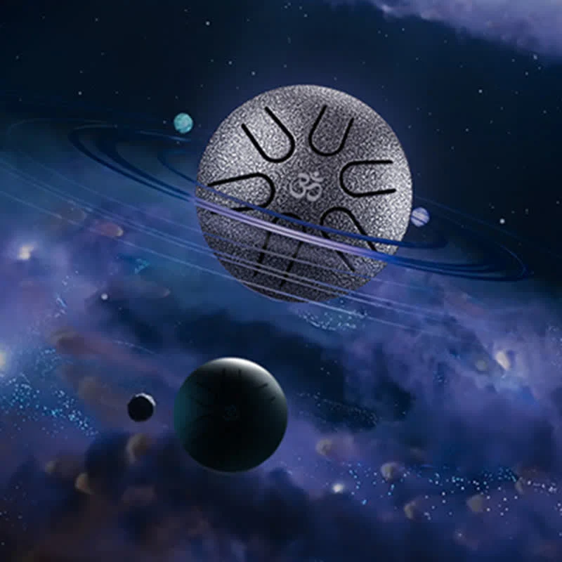 Buddha Stones Mini Steel Tongue Drum 3 Inch Sound Healing Drum Kit