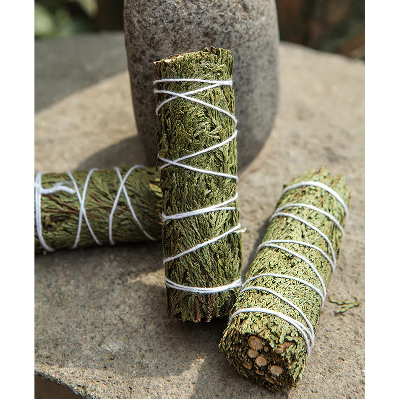 Buddha Stones Cedar Smudge Stick for Home Cleansing Incense Meditation and Rituals Cedar Sticks Incense Wands
