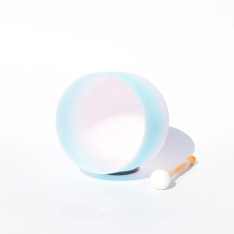 Buddha Stones Tibetan Crystal Sound Bowl Handcrafted for Yoga and Meditation Singing Bowl With Bag