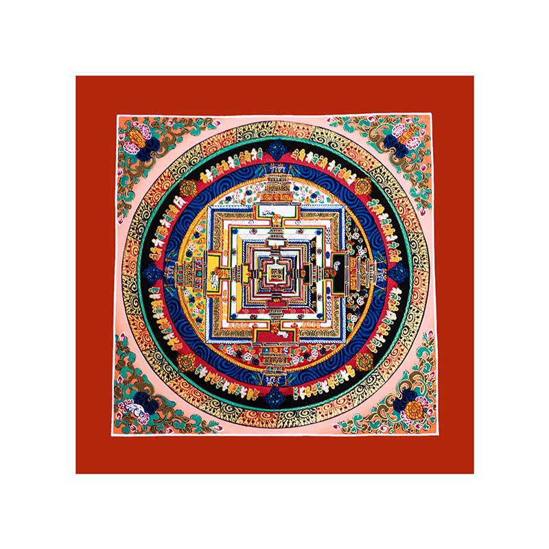 Buddha Stones Tibetan Handmade Thangka Mandala Painting Blind Box Random Color Pattern