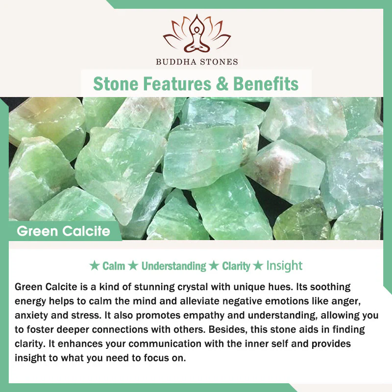 Buddha Stones Green Calcite Lovely Rabbit Charm Clarity Bracelet