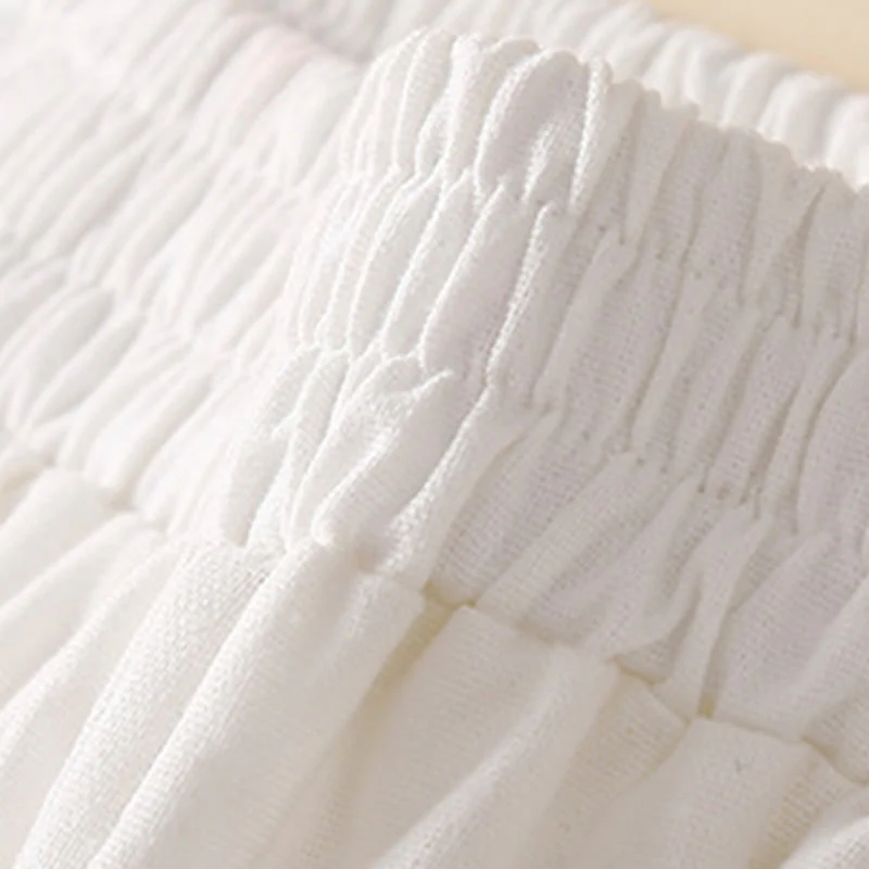 Buddha Stones Plain Lace Women's Harem Cotton Linen Pants With Pockets