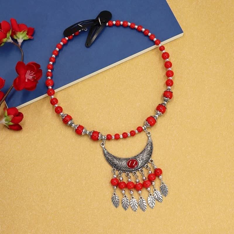 Buddha Stones Tibetan Exotic Beads Tassel Hair Decoration