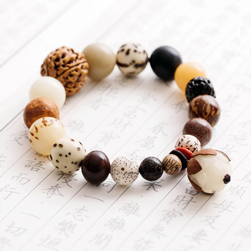 Buddha Stones Bodhi Seed Lotus Wisdom Peace Wrist Mala Bracelet