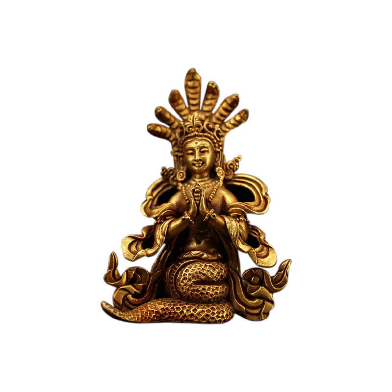 Buddha Stones Bodhisattva Nagarjuna Protection Copper Statue Decoration