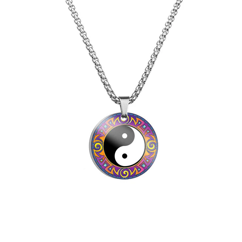 Yin Yang Koi Fish Dragon Titanium Steel Harmony Necklace Pendant (Extra 40% Off | USE CODE: FS40)