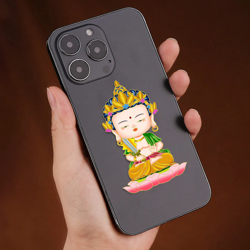 Buddha Stones Chinese Zodiac Natal Buddha Blessing Wealth Fortune Fridge Phone Sticker