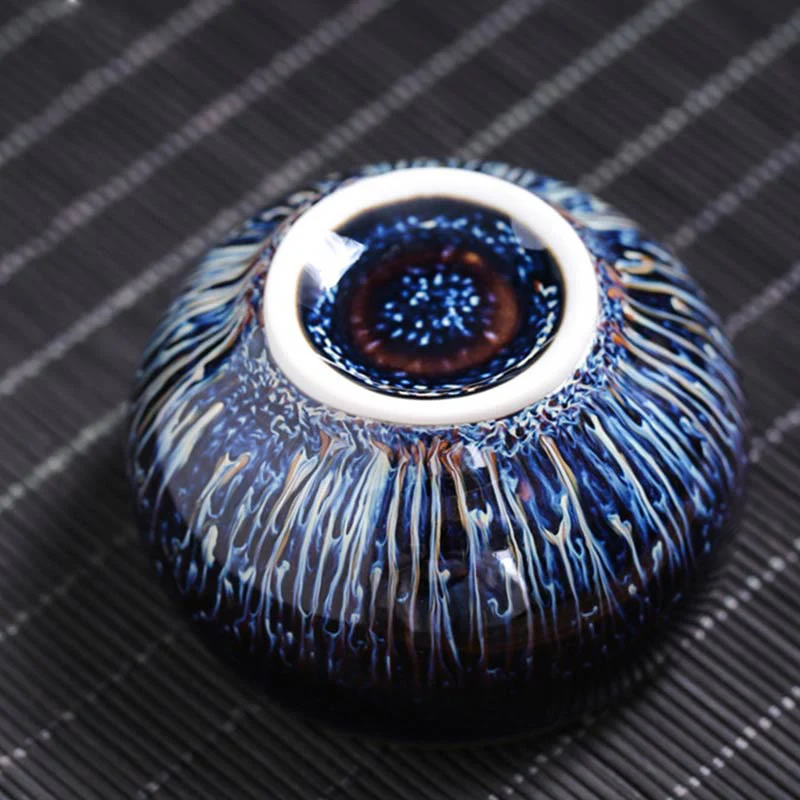 Buddha Stones Handmade Chinese Jianzhan Koi Fish Lotus Dragon Phoenix 12 Chinese Zodiac Ceramic Teacup Kung Fu Tea Cup 70ml