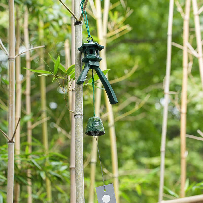 Buddha Stones Auspicious Wall Hanging Chime Bell Luck Handmade Home Decoration