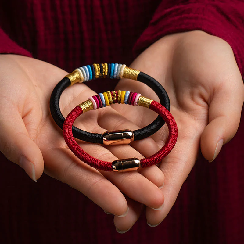 Buddha Stones Tibetan Handmade King Kong Knot Protection Magnetic Buckle Braided Bracelet (Extra 30% Off | USE CODE: FS30)