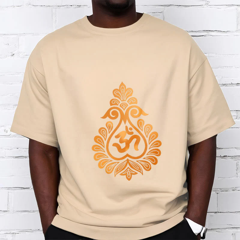 Buddha Stones Gourd OM Symbol Design Tee T-shirt