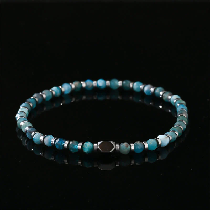 Buddha Stones Apatite Hematite Communication Bracelet