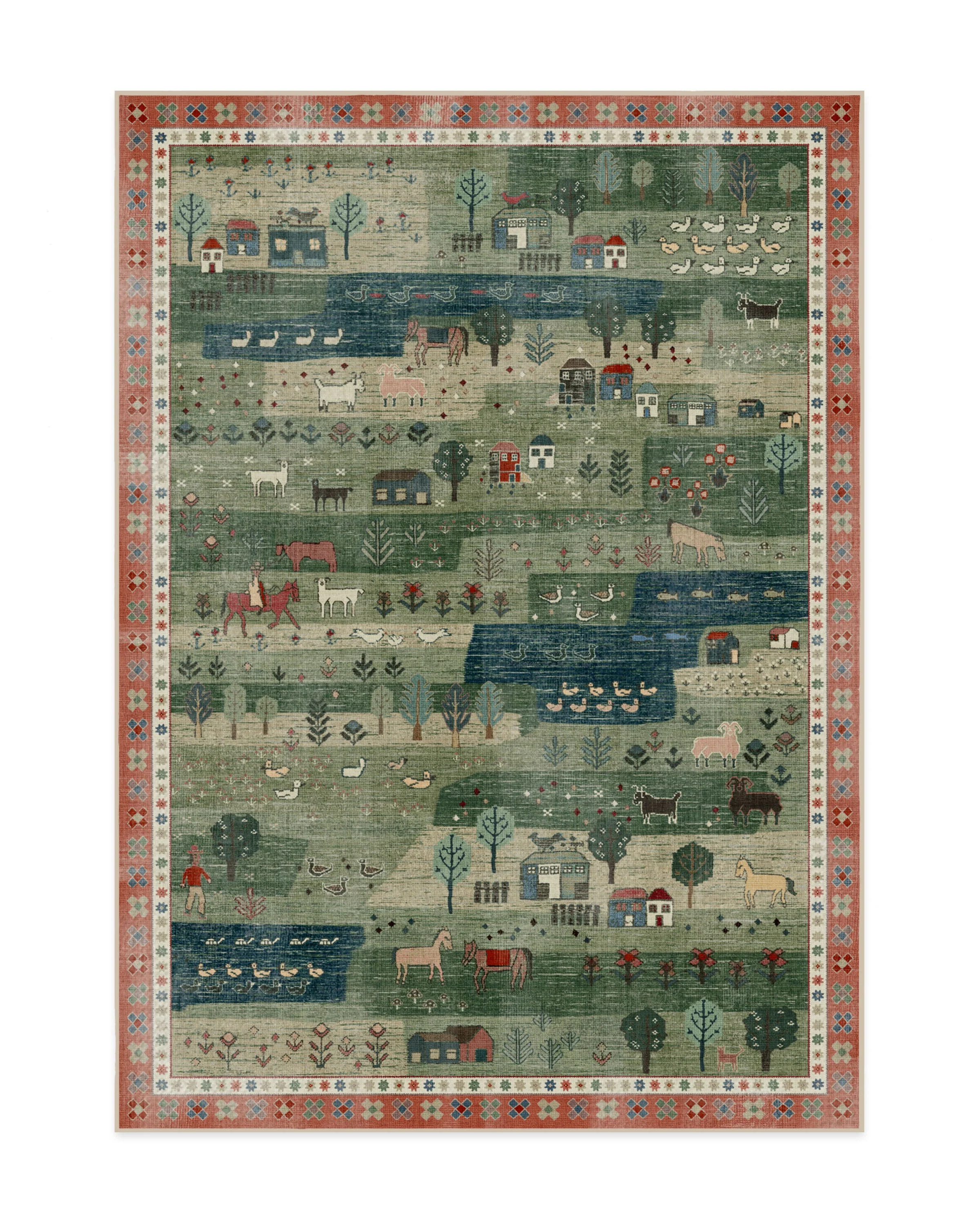 Alder Green Flatwoven Rug