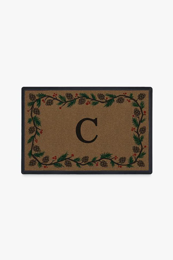 Winter Woods Monogram Doormat