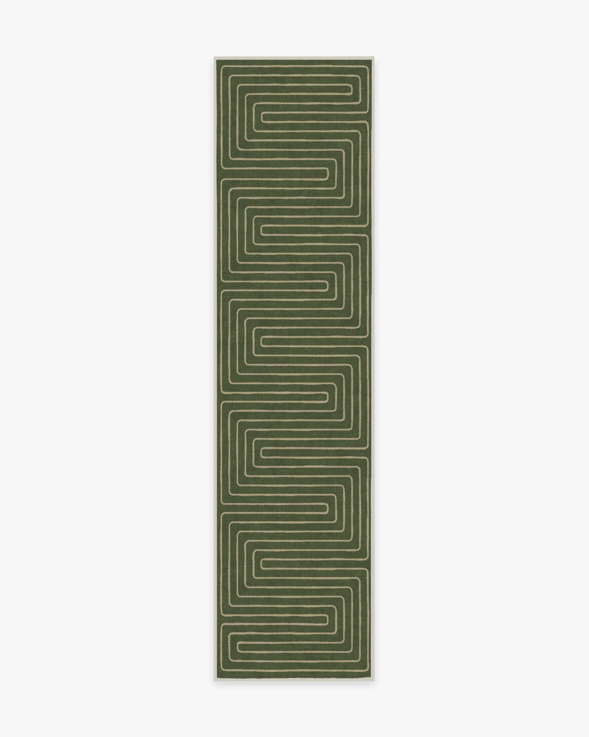 Labyrinth Fern Green Flatwoven Rug by Jonathan Adler