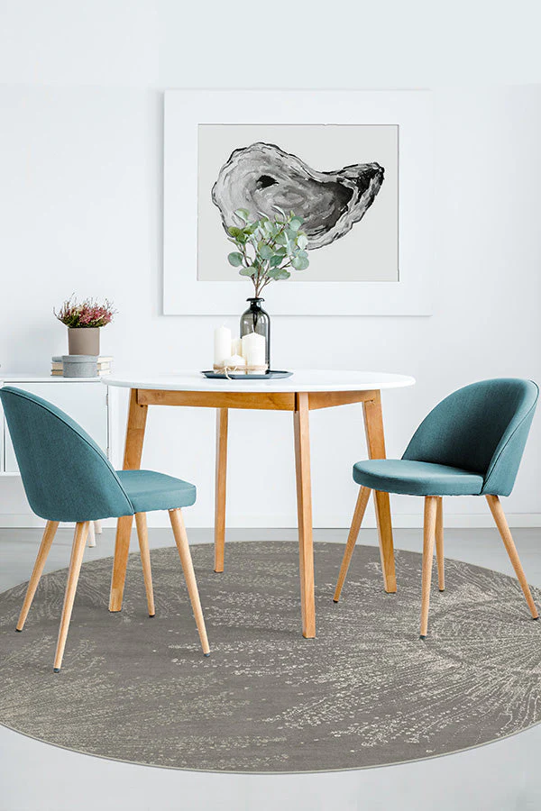 Jellyfish Bloom Silver Flatwoven Rug