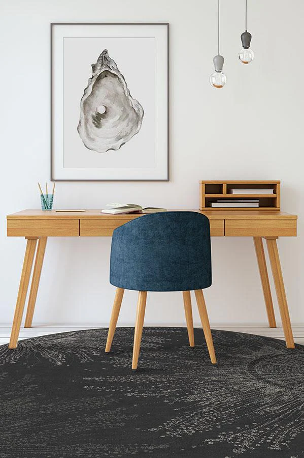 Jellyfish Bloom Charcoal Flatwoven Rug
