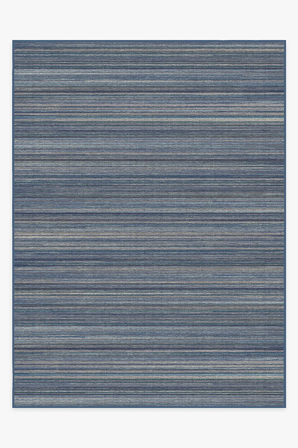 Multi Stripe Blue Rug