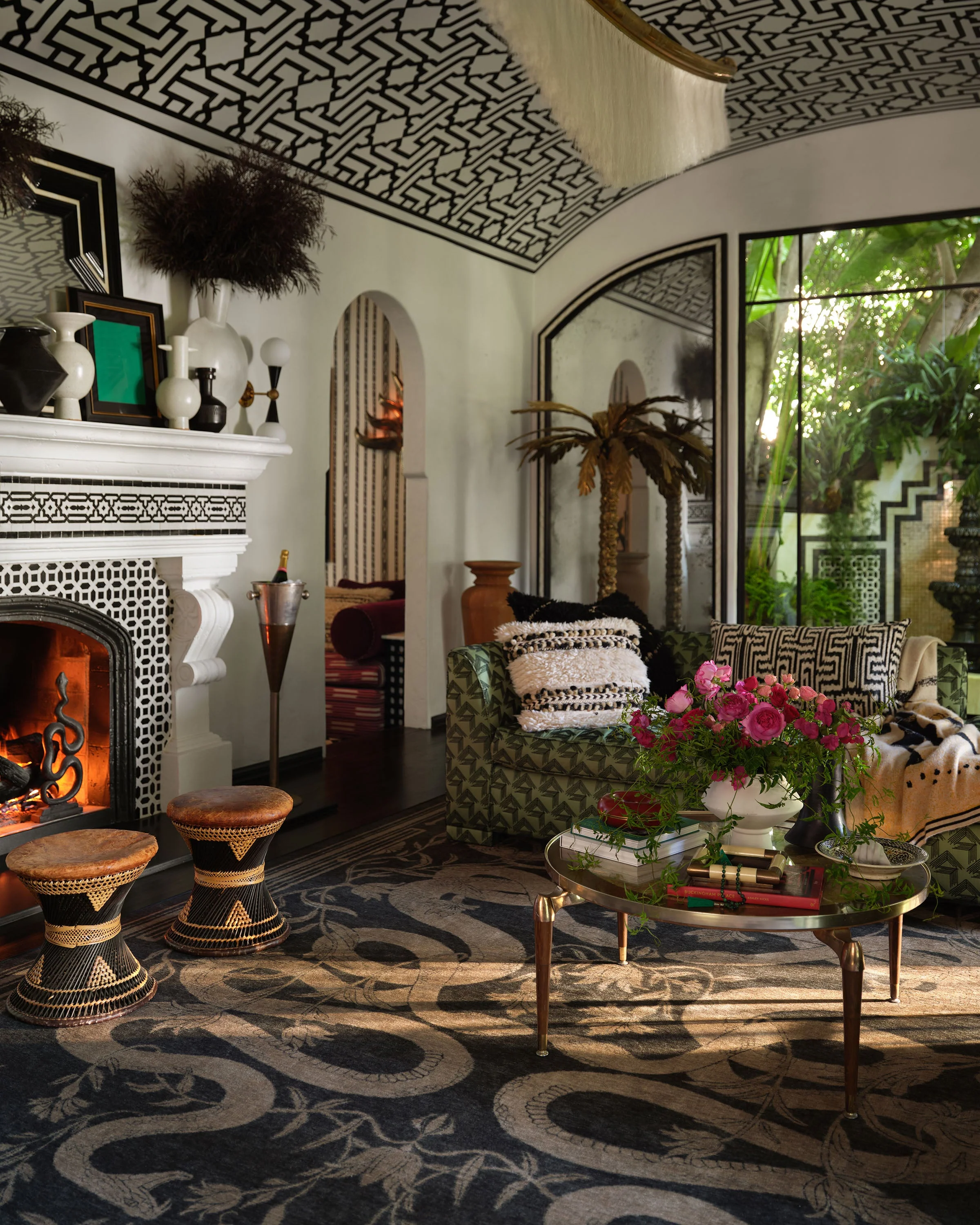 Sumaya Soft Black Flatwoven Rug by Martyn Lawrence Bullard