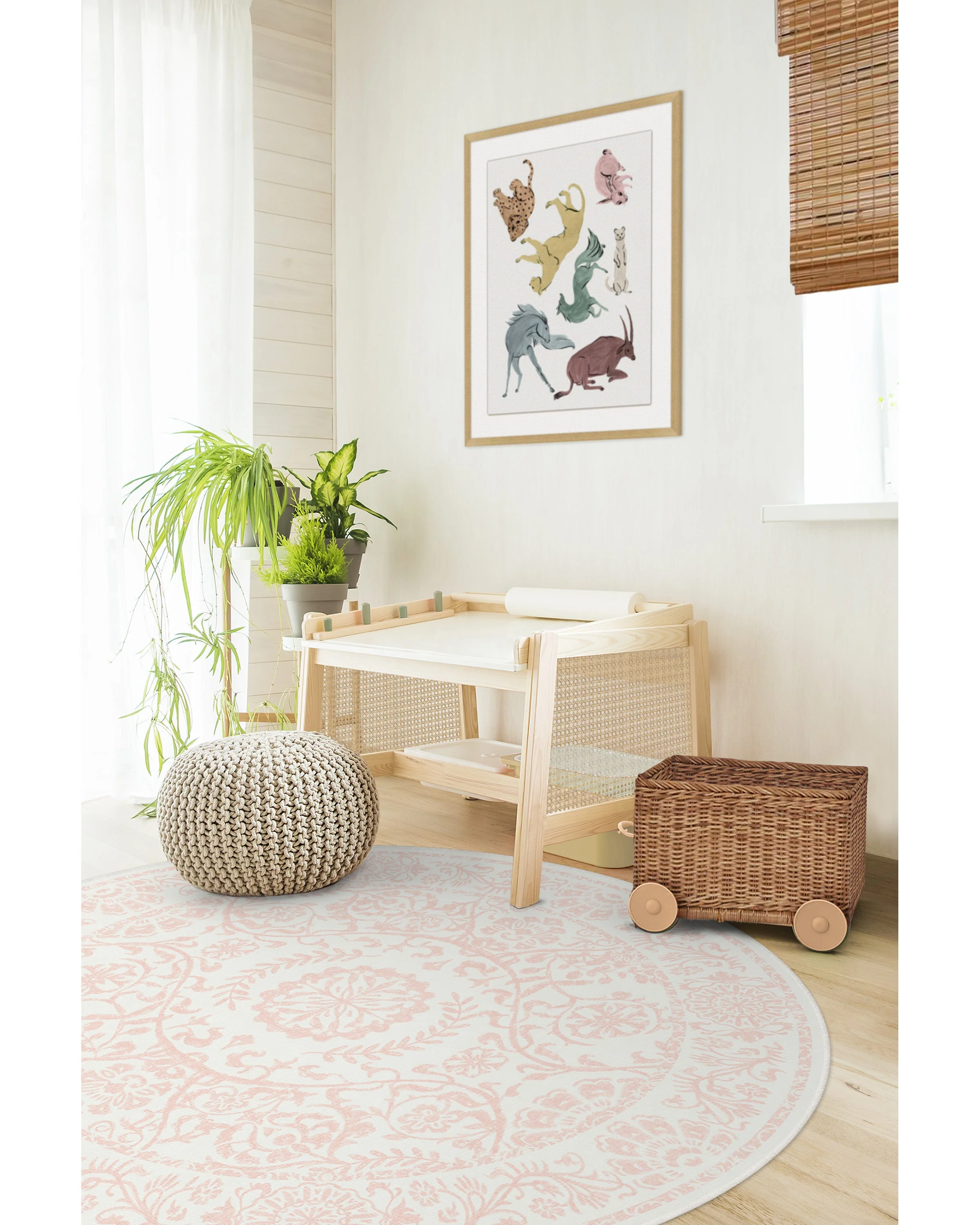 Delphina Powder Pink Flatwoven Rug