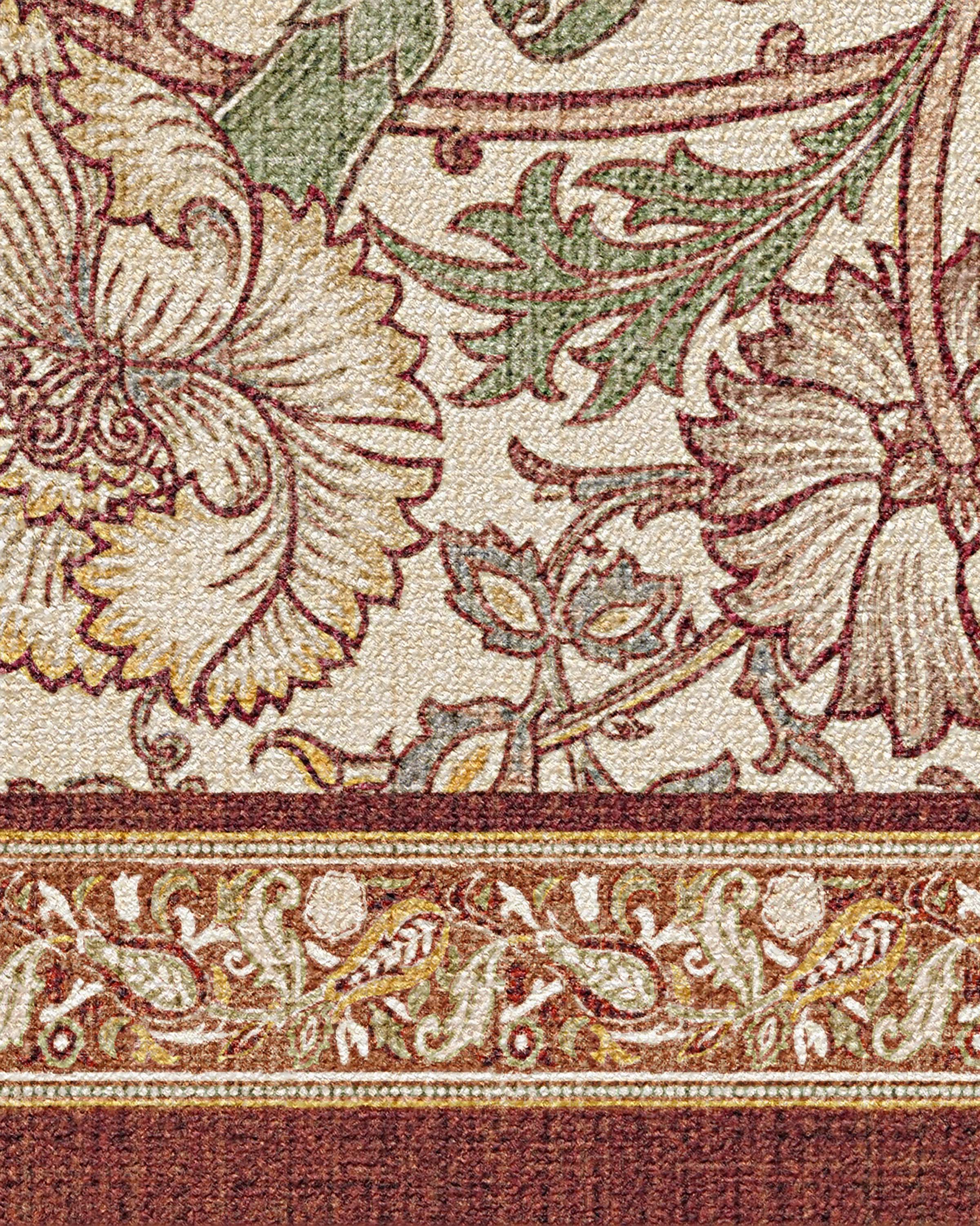 Pink & Rose Burgundy Rug by Morris & Co.