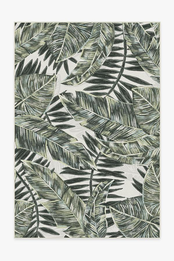Filifera Palm Green Outdoor Rug