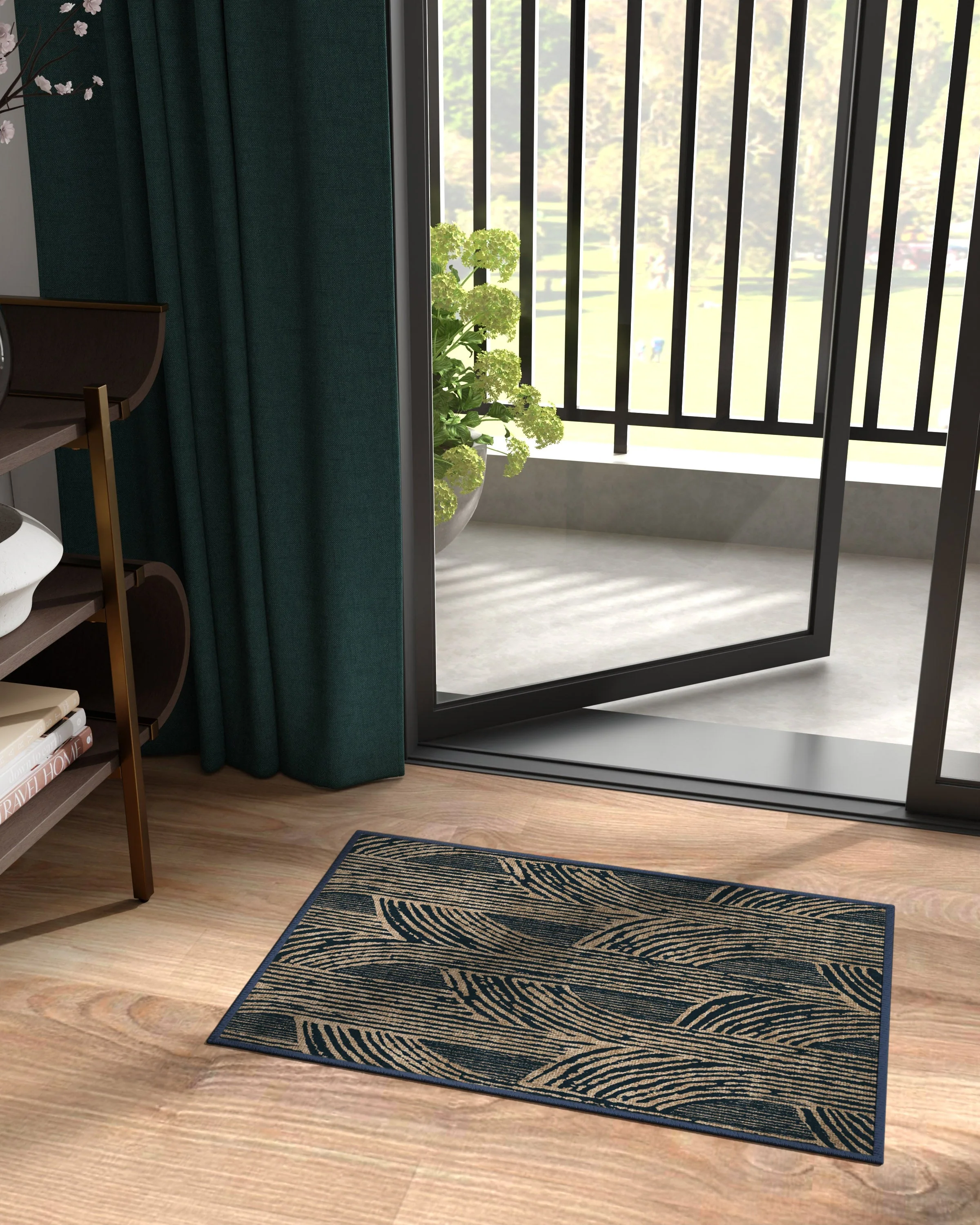 Beni Blue Flatwoven Rug by Martyn Lawrence Bullard