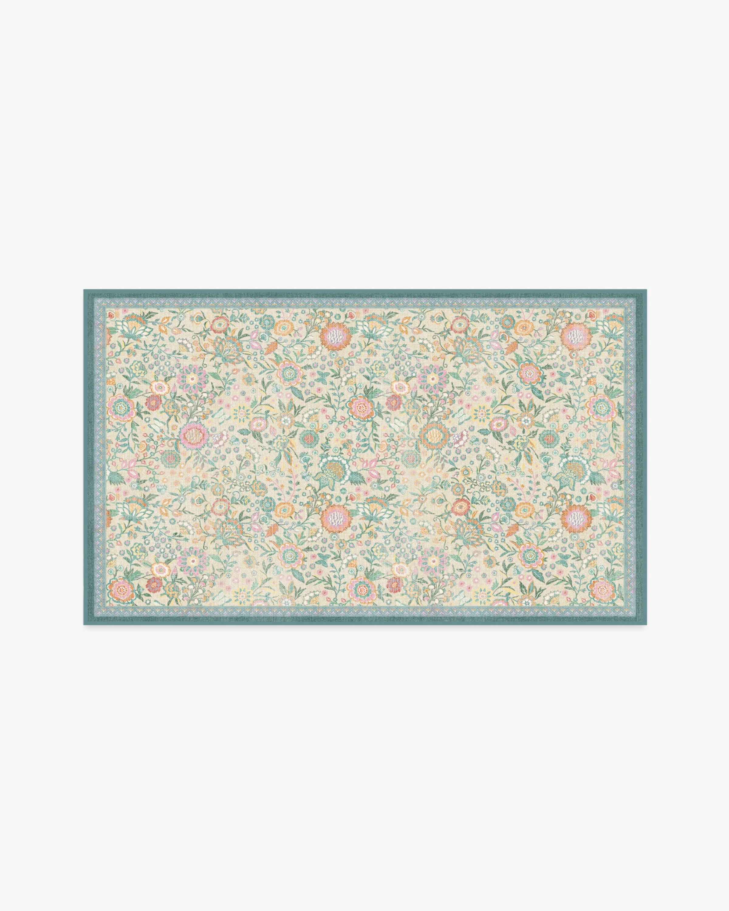 Royal Garden Ivory & Jade Rug by Bridgerton