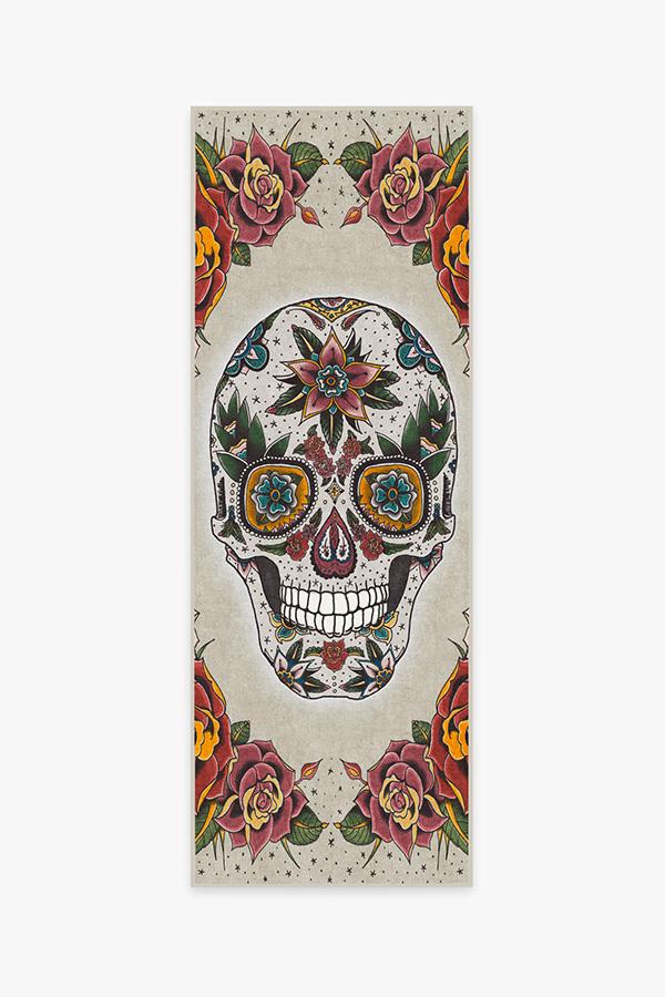 Sugar Skull Flatwoven Rug