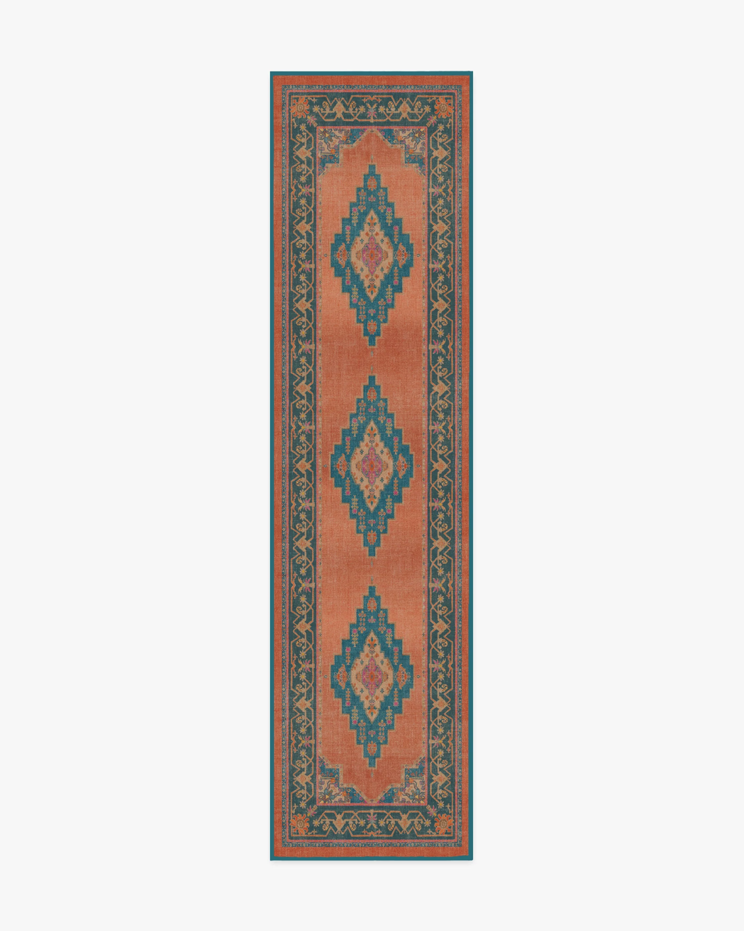 Sunset Bazaar Tropic Coral Flatwoven Rug by Matthew Williamson