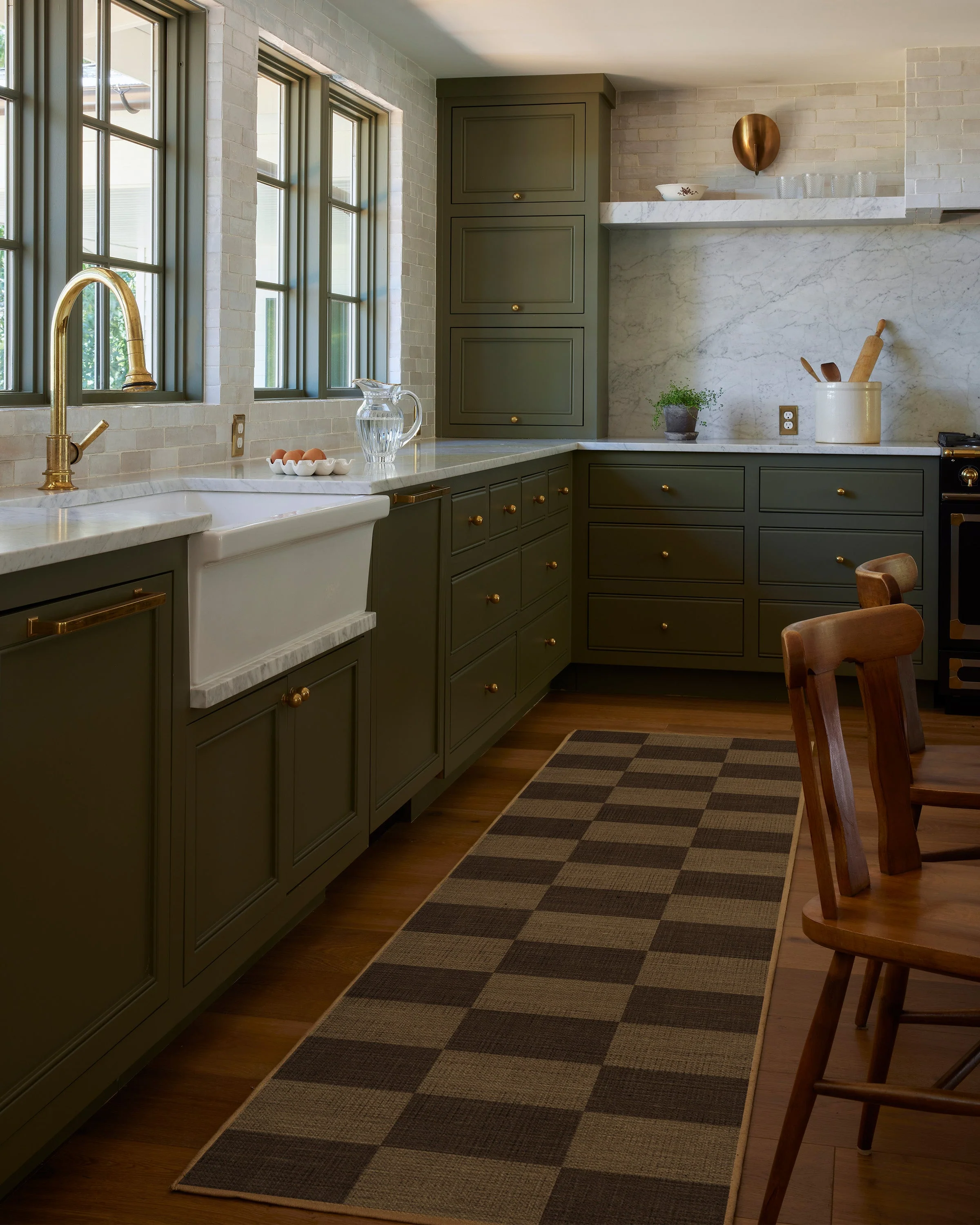 Yates Check Brown Re-Jute Rug by Architectural Digest