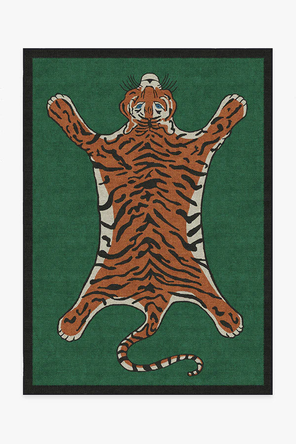 Tiger Emerald Flatwoven Rug by Jonathan Adler