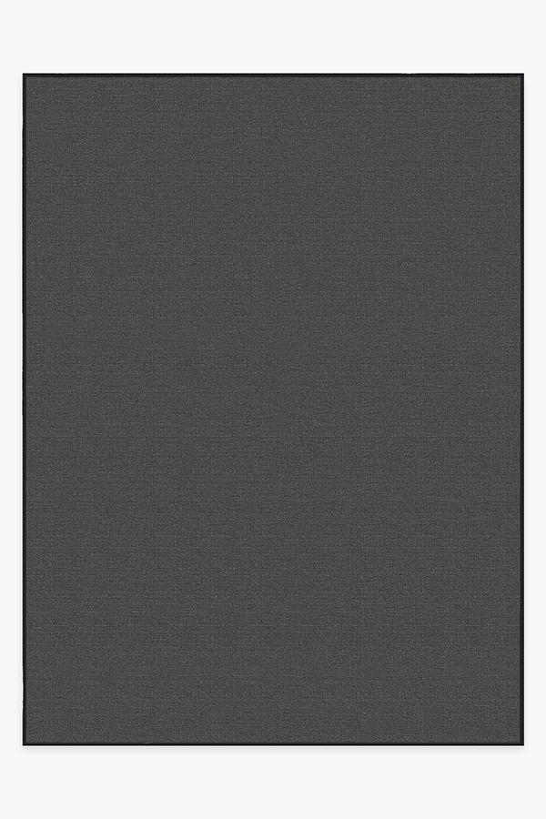 Denim Solid Black Outdoor Rug