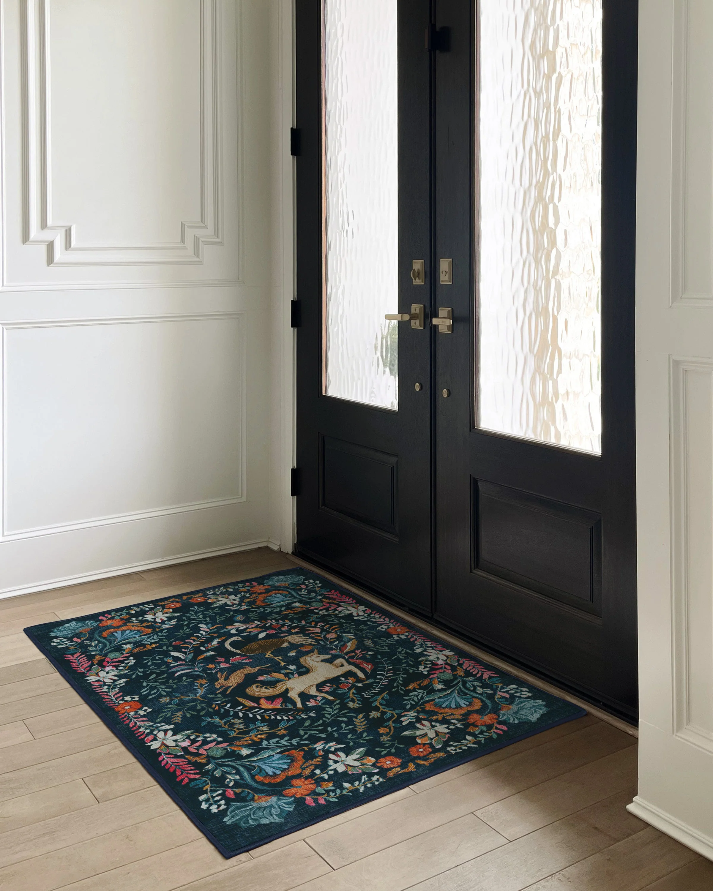 Dreamweaver Blue Multicolor Flatwoven Rug by Iris Apfel