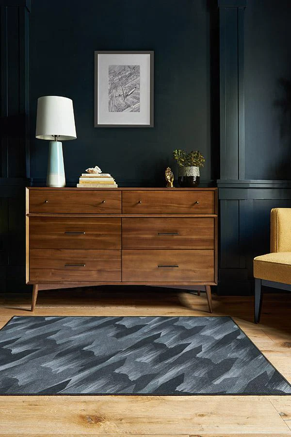 TIE Fighter Houndstooth Blue Flatwoven Rug