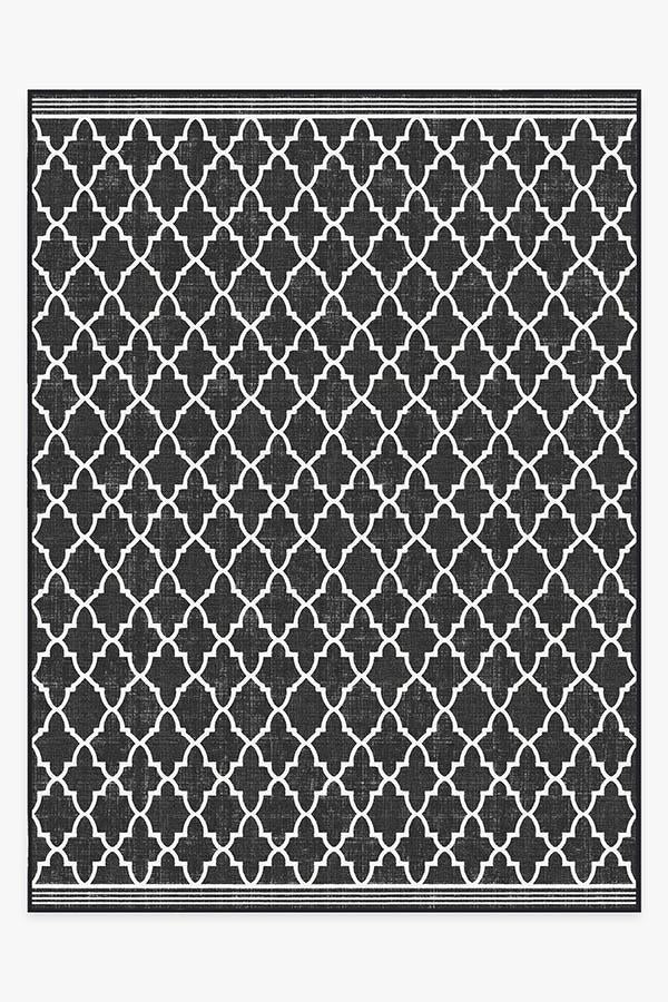 Varia Trellis Black Outdoor Rug