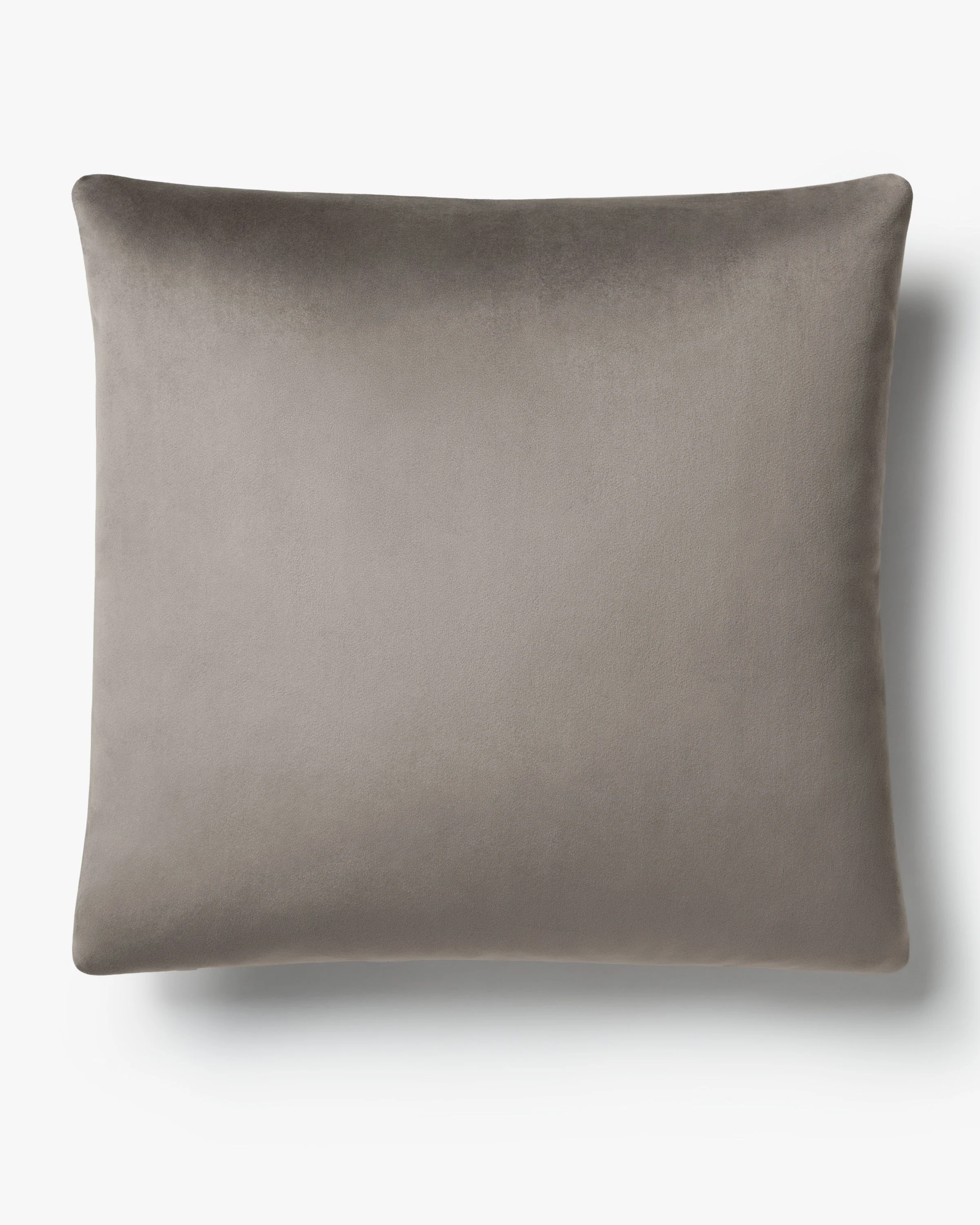 Grey Velvet Throw Pillow