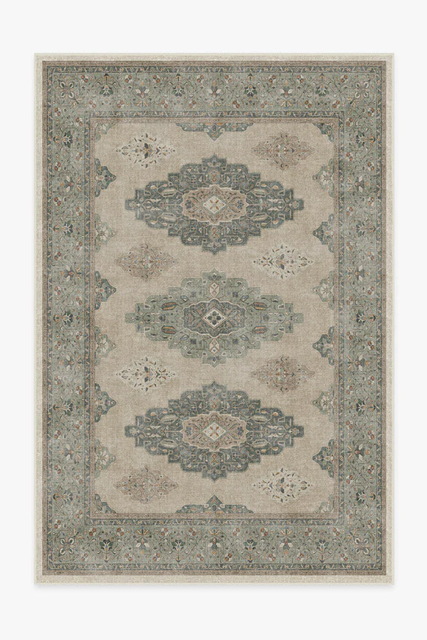 Maxine Natural Sage Flatwoven Rug