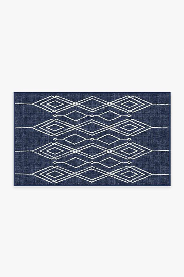 Gemma Lattice Royal Blue Outdoor Rug