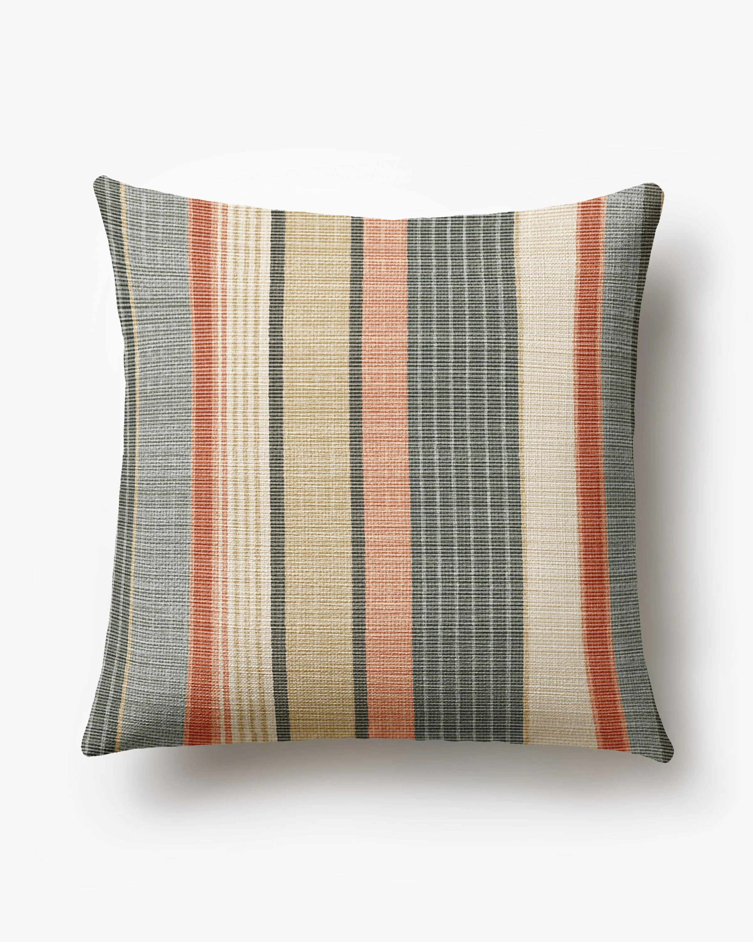 Skylar Stripe Neutral Multicolor Woven Throw Pillow