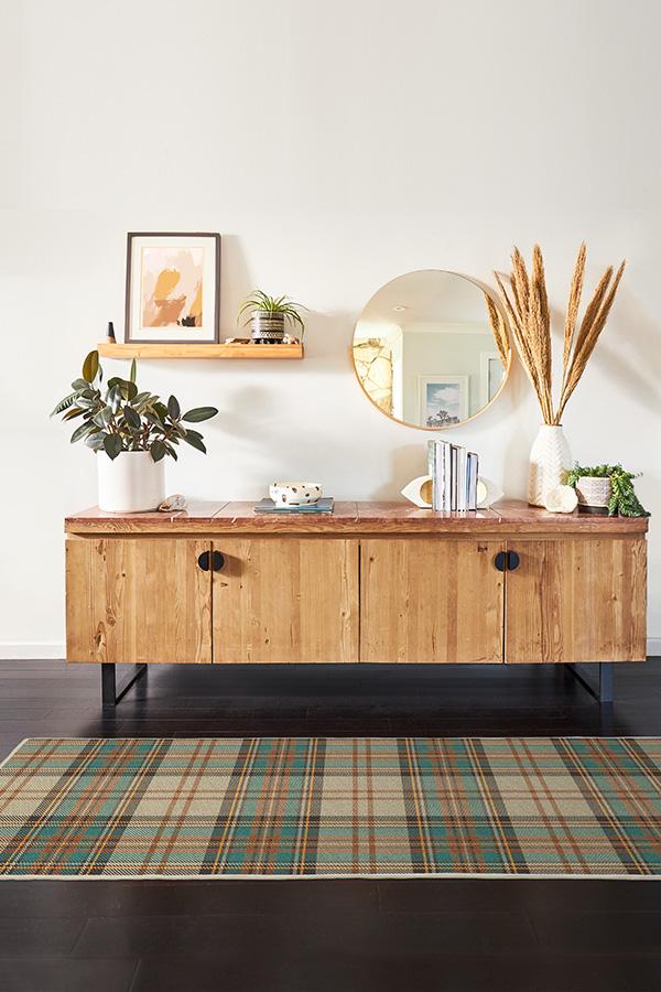Dress Stewart Tartan Khaki Rug