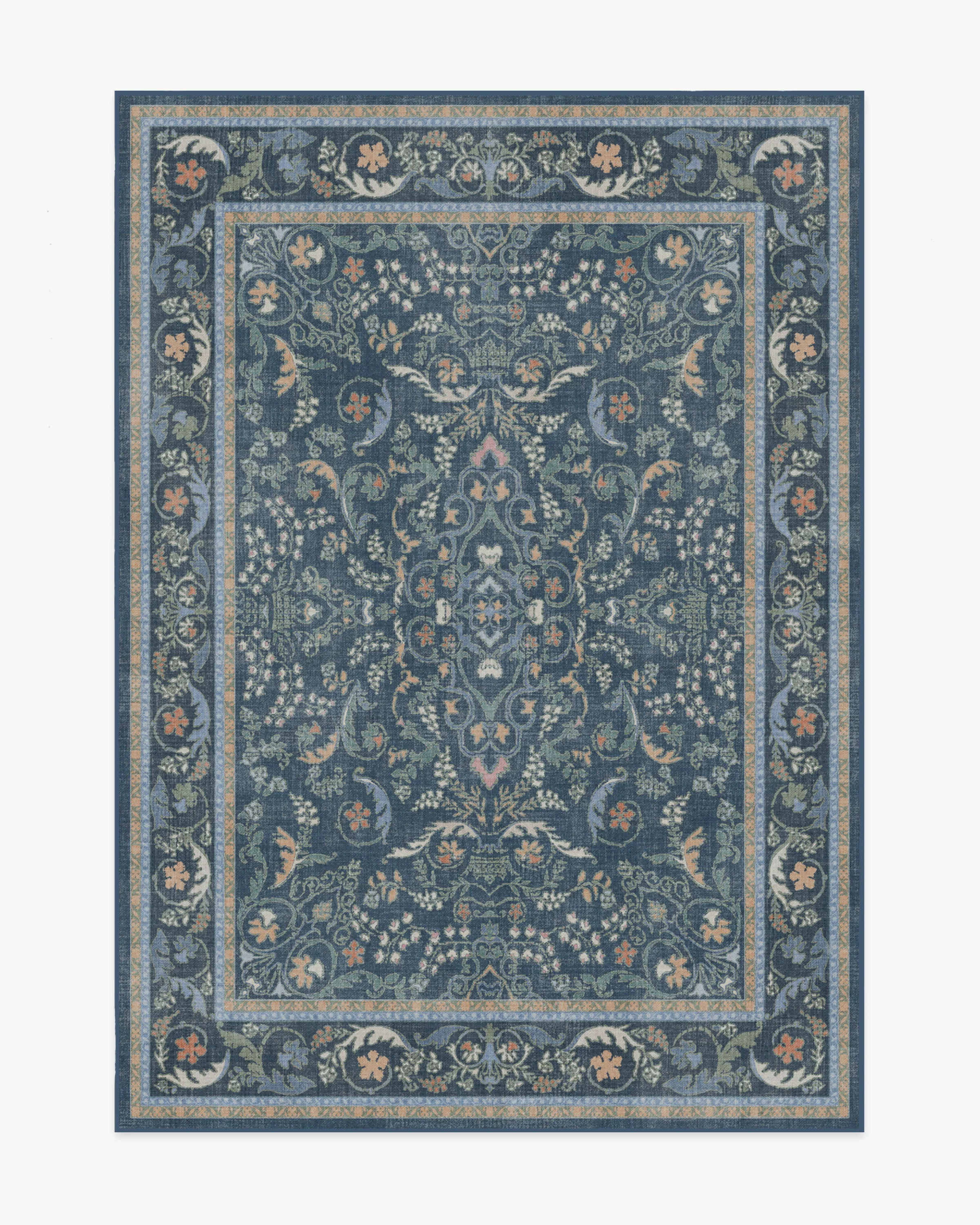 Fit For A Queen Blue Multicolor Flatwoven Rug by Bridgerton
