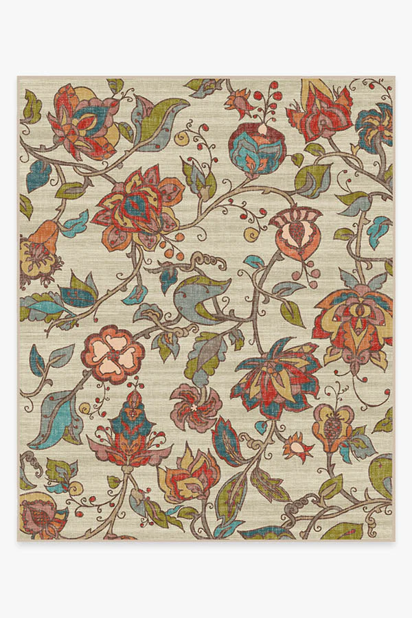 Frida Floral Natural Rug